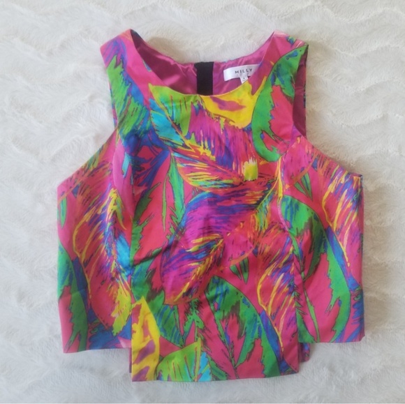 Milly Tops - Milly Tropical Print Crop Top